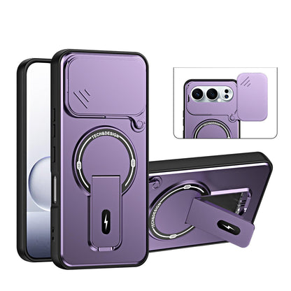 For Honor 500 / 500 Pro Global 155.8mm Sliding Camshield Holder Magnetic Phone Case(Purple)
