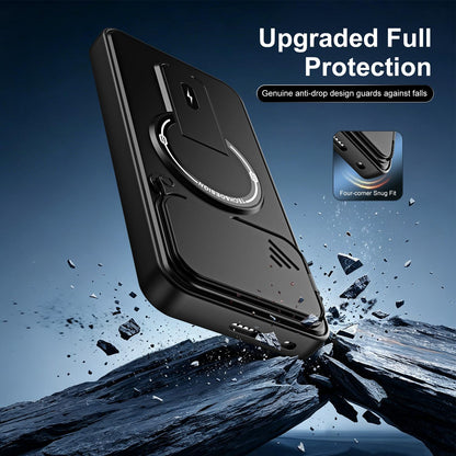 For Honor 500 / 500 Pro Global 155.8mm Sliding Camshield Holder Magnetic Phone Case(Purple)