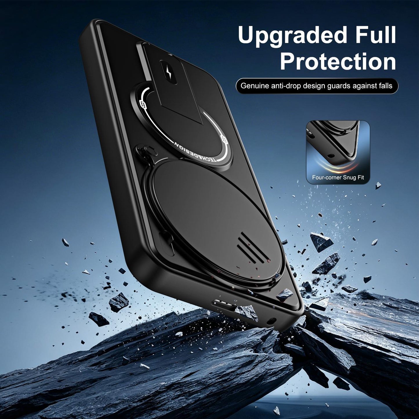For Honor X9a / X40 / Magic5 Lite Sliding Camshield Holder Magnetic Phone Case(Orange)