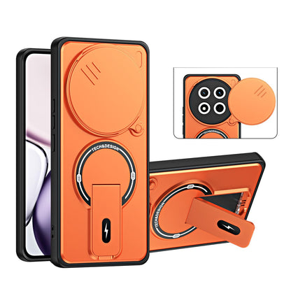 For Honor X9c / Magic7 Lite Sliding Camshield Holder Magnetic Phone Case(Orange)