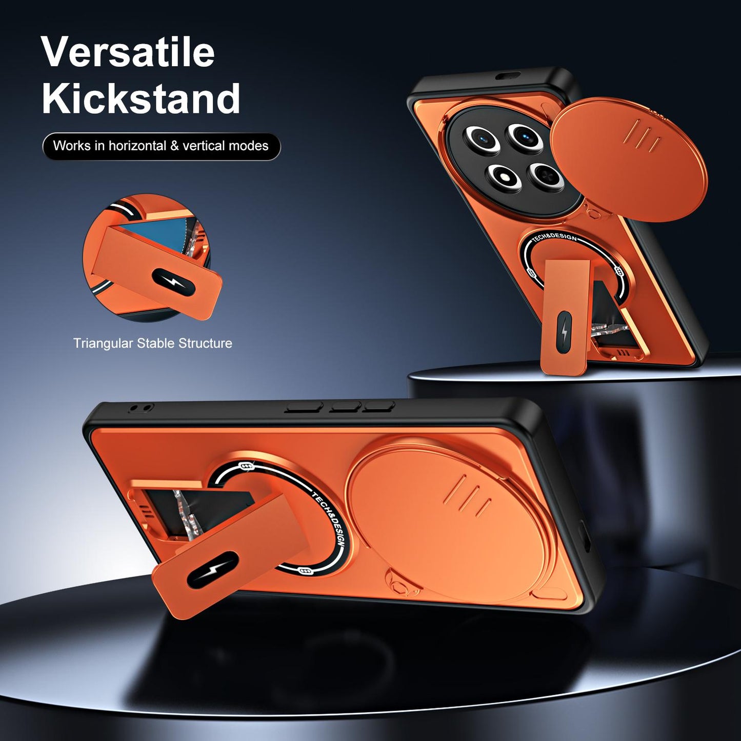 For Honor X9c / Magic7 Lite Sliding Camshield Holder Magnetic Phone Case(Orange)