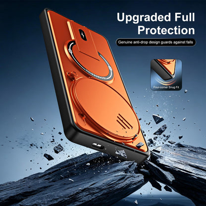 For Honor X9c / Magic7 Lite Sliding Camshield Holder Magnetic Phone Case(Orange)