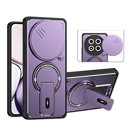 For Honor X9c / Magic7 Lite Sliding Camshield Holder Magnetic Phone Case(Purple)