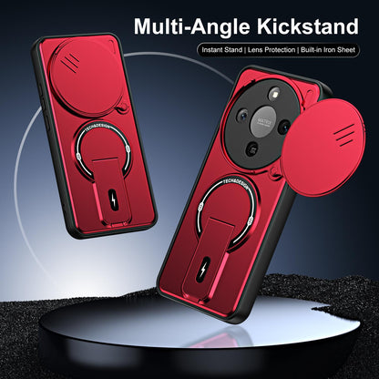 For Honor X9d / X70 5G Sliding Camshield Holder Magnetic Phone Case(Red)