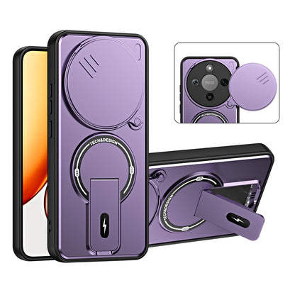 For Honor X9d / X70 5G Sliding Camshield Holder Magnetic Phone Case(Purple)