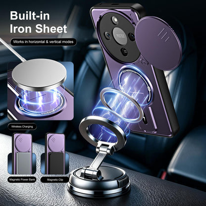 For Honor X9d / X70 5G Sliding Camshield Holder Magnetic Phone Case(Purple)