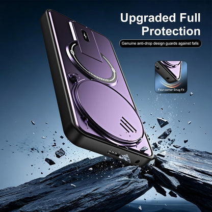 For Honor X9d / X70 5G Sliding Camshield Holder Magnetic Phone Case(Purple)