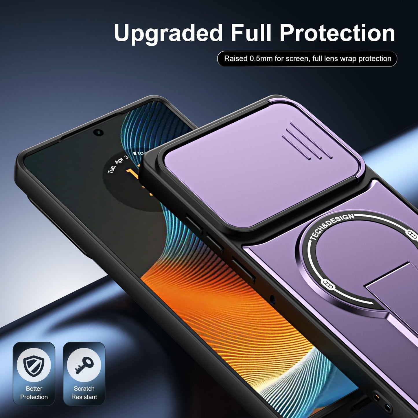 For Motorola Edge 50 Fusion / Moto G85 Sliding Camshield Holder Magnetic Phone Case(Blue)