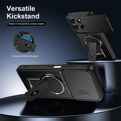 For Motorola Edge 70 Fusion 5G Sliding Camshield Holder Magnetic Phone Case(Black)