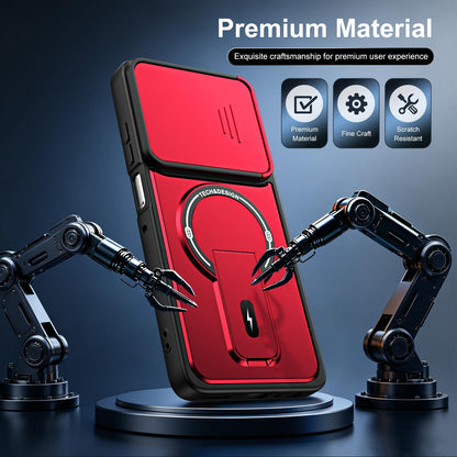 For Motorola Edge 70 Fusion 5G Sliding Camshield Holder Magnetic Phone Case(Red)