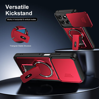For Motorola Edge 70 Fusion 5G Sliding Camshield Holder Magnetic Phone Case(Red)