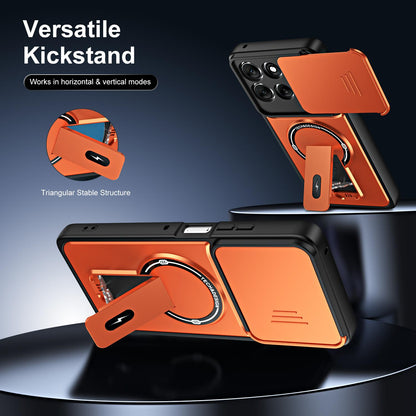 For Motorola Moto G37 / G47 5G Sliding Camshield Holder Magnetic Phone Case(Orange)
