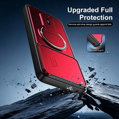 For Motorola Moto G86 Power 5G Sliding Camshield Holder Magnetic Phone Case(Red)