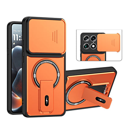 For Motorola Edge 70 Ultra / Signature Sliding Camshield Holder Magnetic Phone Case(Orange)