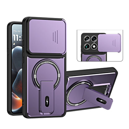 For Motorola Edge 70 Ultra / Signature Sliding Camshield Holder Magnetic Phone Case(Purple)