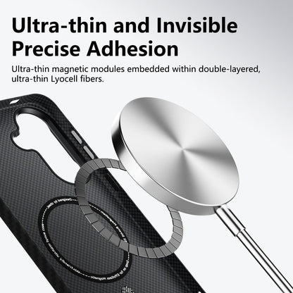 For Galaxy A57 5G ABEEL Lightweight Zero Feel Series Lyocell Fiber Water Adhesive Magnetic Phone Case - Small Squares - EDA009988601B