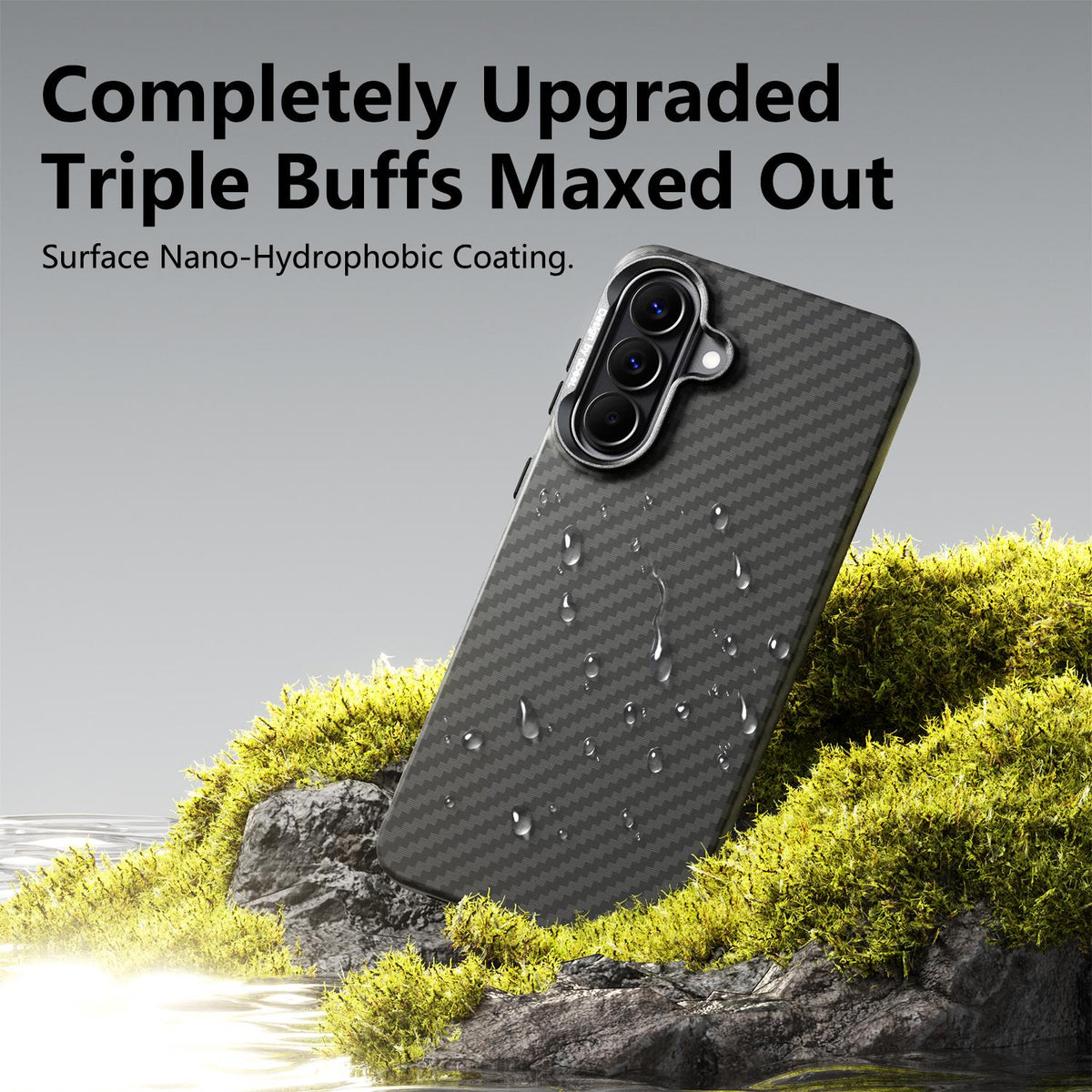 For Galaxy A57 5G ABEEL Lightweight Zero Feel Series Lyocell Fiber Water Adhesive Magnetic Phone Case - Goldfish - EDA009988601E