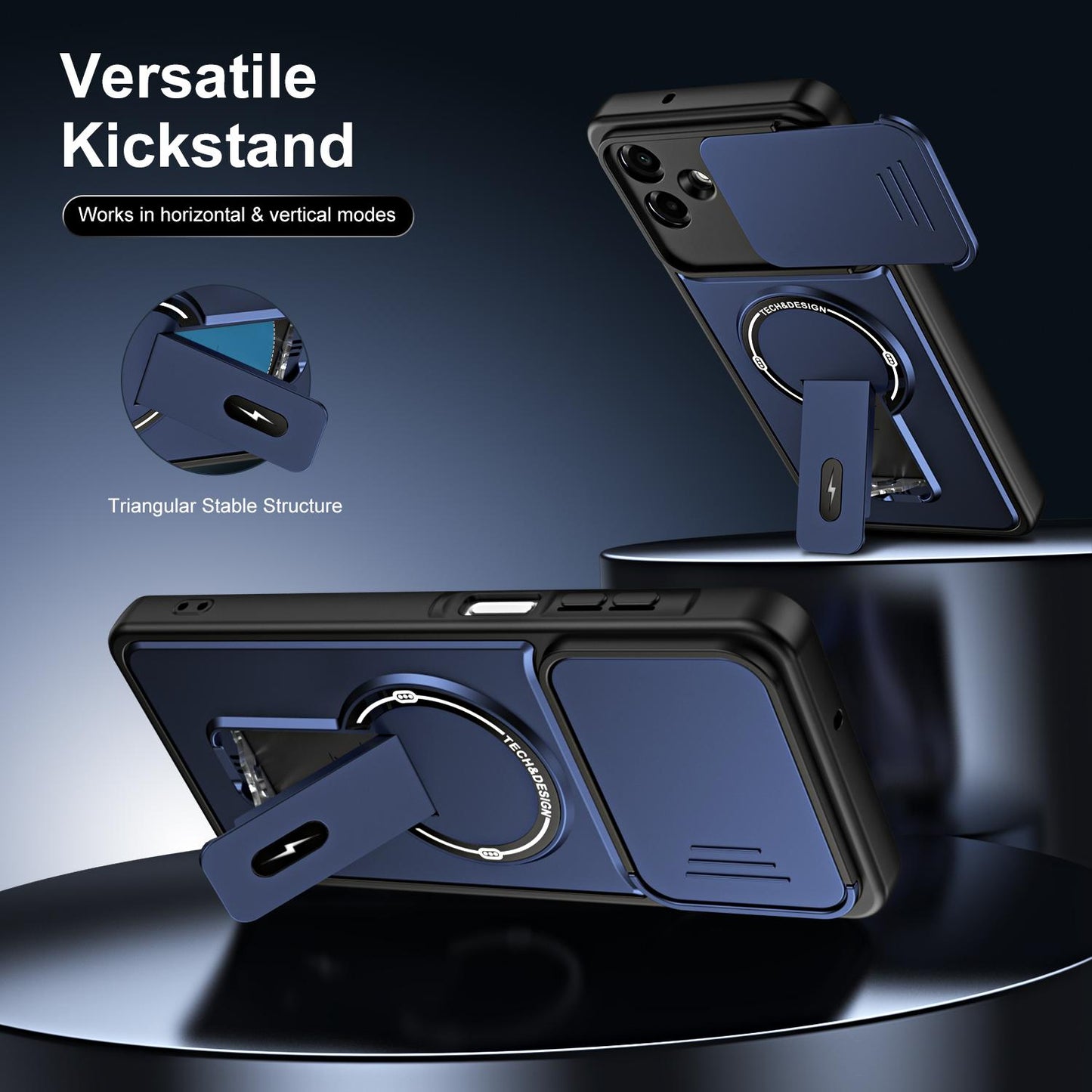 For Galaxy A07 4G Sliding Camshield Holder Magnetic Phone Case(Red)