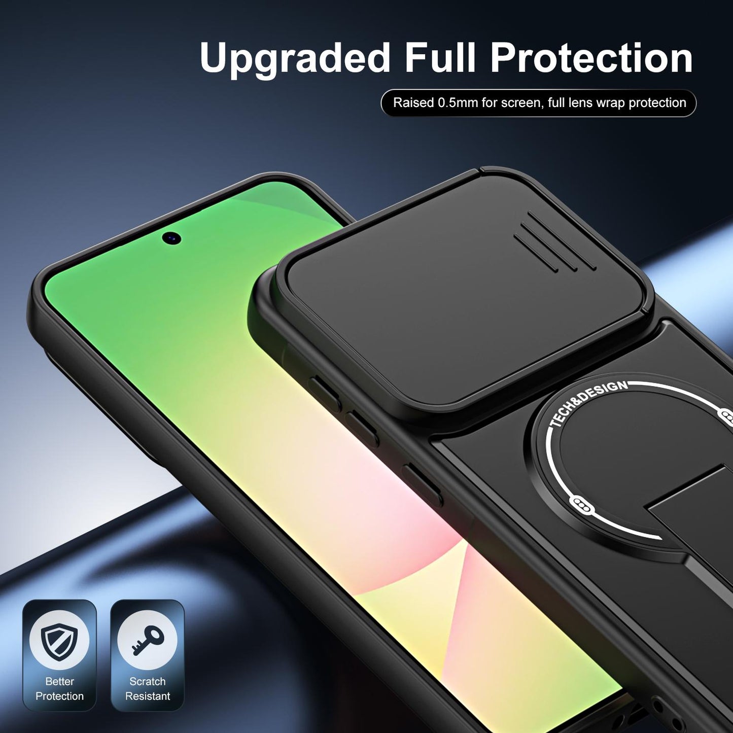 For Galaxy A26 5G / A17 5G Sliding Camshield Holder Magnetic Phone Case(Black)