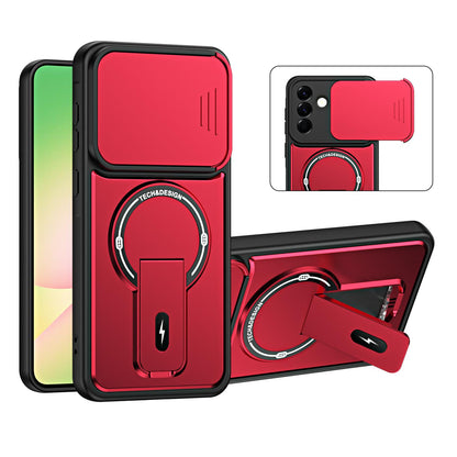 For Galaxy A37 5G Sliding Camshield Holder Magnetic Phone Case(Red)