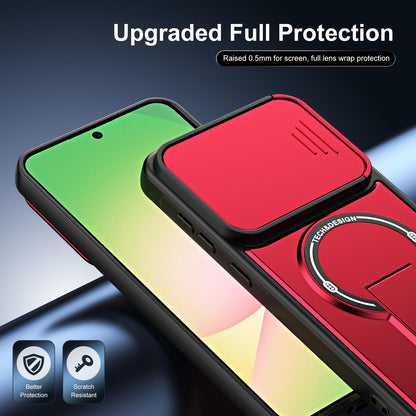 For Galaxy A37 5G Sliding Camshield Holder Magnetic Phone Case(Red)