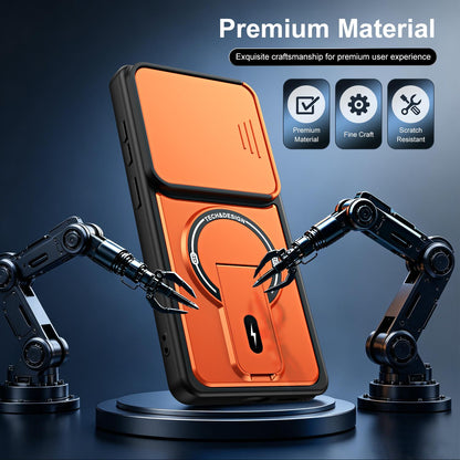 For Galaxy S26 Ultra 5G Sliding Camshield Holder Magnetic Phone Case(Black)