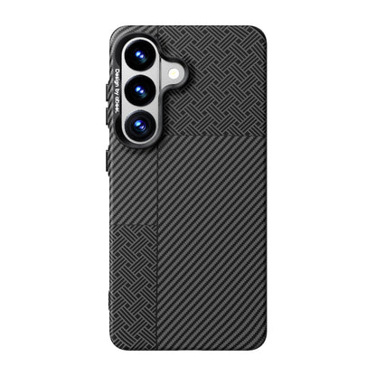 For Galaxy S26 5G ABEEL Lightweight Zero Feel Series Lyocell Fiber Water Adhesive Magnetic Phone Case - Small Meander Carbon Fiber - EDA009989102C