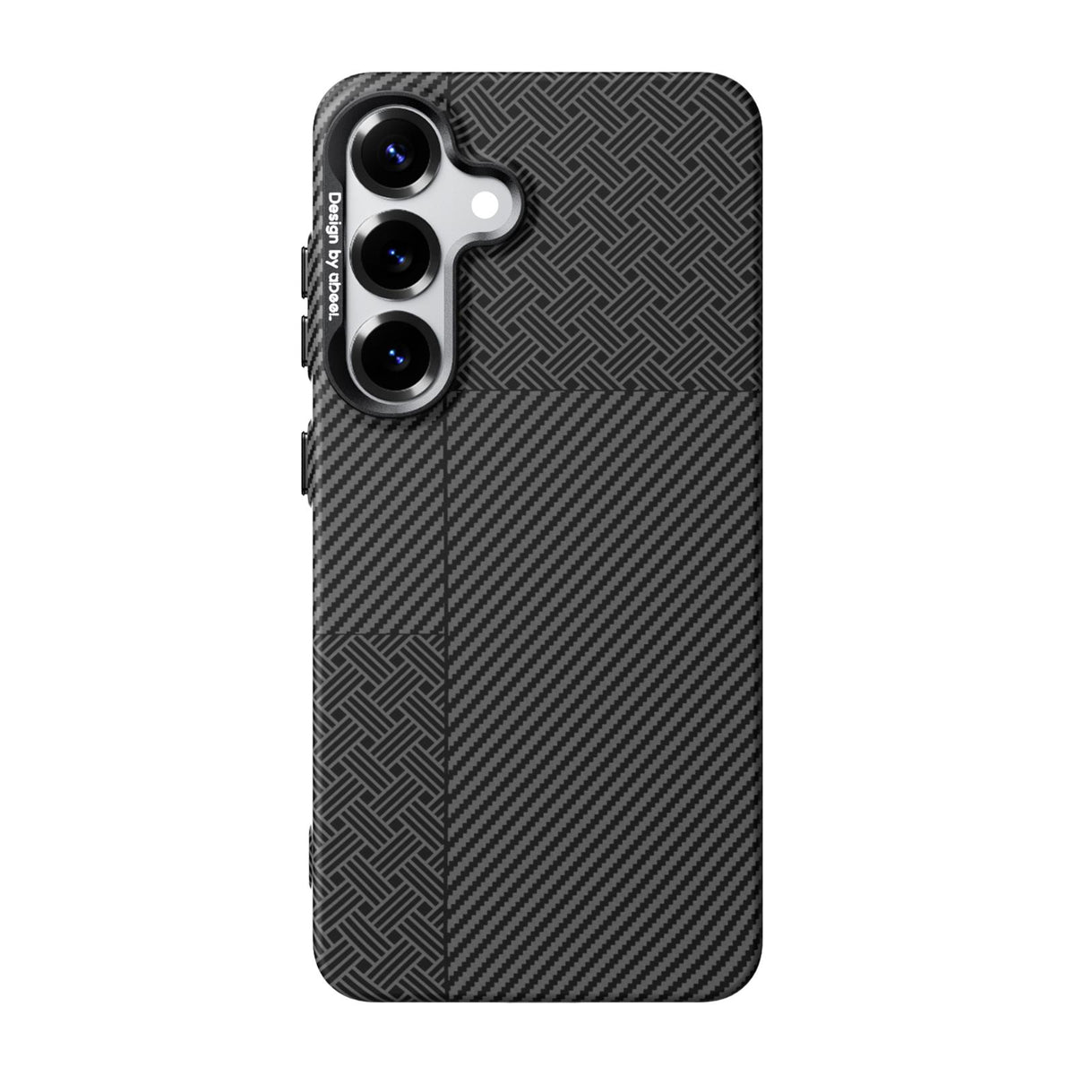 For Galaxy S25 5G ABEEL Lightweight Zero Feel Series Lyocell Fiber Water Adhesive Magnetic Phone Case - Small Meander Carbon Fiber - EDA009989103C