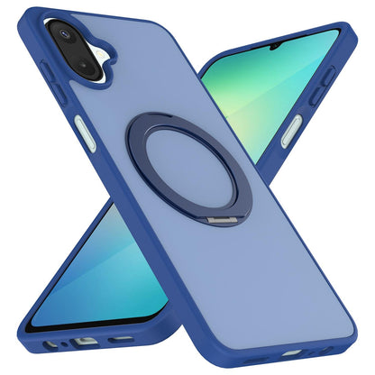 For Galaxy A08 / A07 4G&5G Skin Feel Revolving Kickstand Magnetic Phone Case(Blue)