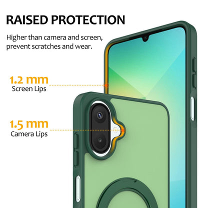 For Galaxy A08 / A07 4G&5G Skin Feel Revolving Kickstand Magnetic Phone Case(Green)