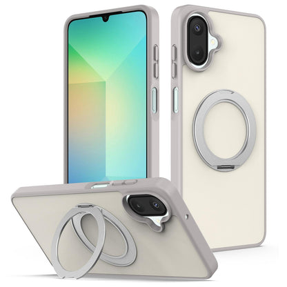 For Galaxy A08 / A07 4G&5G Skin Feel Revolving Kickstand Magnetic Phone Case(Grey)