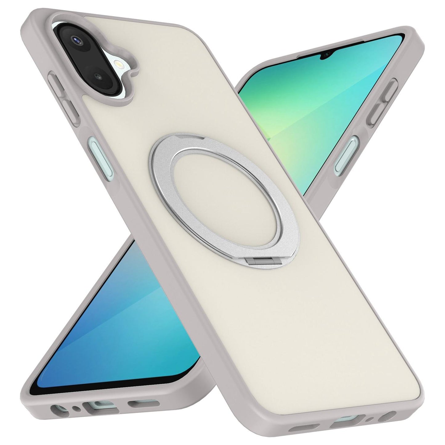 For Galaxy A08 / A07 4G&5G Skin Feel Revolving Kickstand Magnetic Phone Case(Grey)