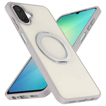 For Galaxy A08 / A07 4G&5G Skin Feel Revolving Kickstand Magnetic Phone Case(Grey)