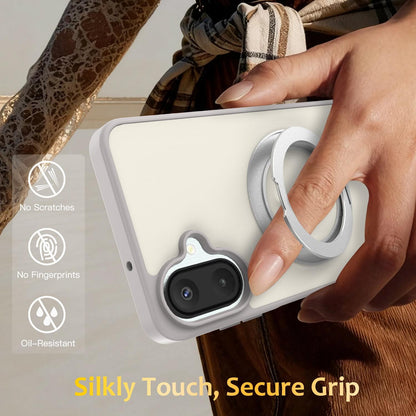 For Galaxy A08 / A07 4G&5G Skin Feel Revolving Kickstand Magnetic Phone Case(Grey)