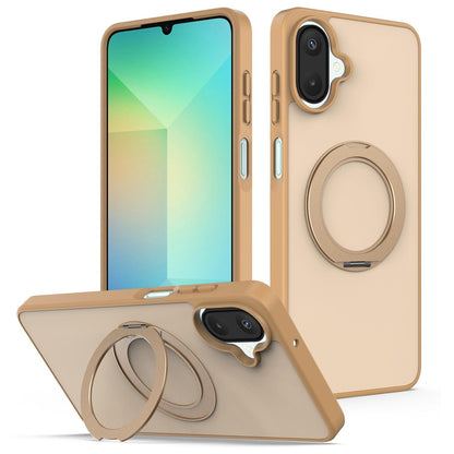 For Galaxy A08 / A07 4G&5G Skin Feel Revolving Kickstand Magnetic Phone Case(Gold)