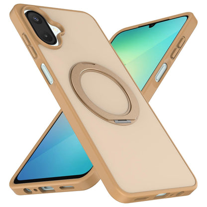 For Galaxy A08 / A07 4G&5G Skin Feel Revolving Kickstand Magnetic Phone Case(Gold)