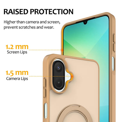 For Galaxy A08 / A07 4G&5G Skin Feel Revolving Kickstand Magnetic Phone Case(Gold)