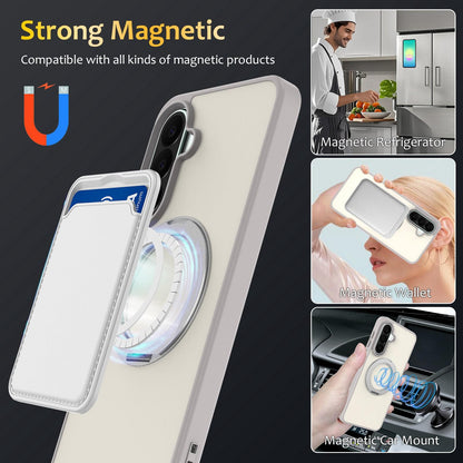 For Galaxy S25 FE / S26 FE 5G Skin Feel Revolving Kickstand Magnetic Phone Case(Grey)