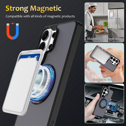 For Galaxy S26 Ultra 5G Skin Feel Revolving Kickstand Magnetic Phone Case(Black)