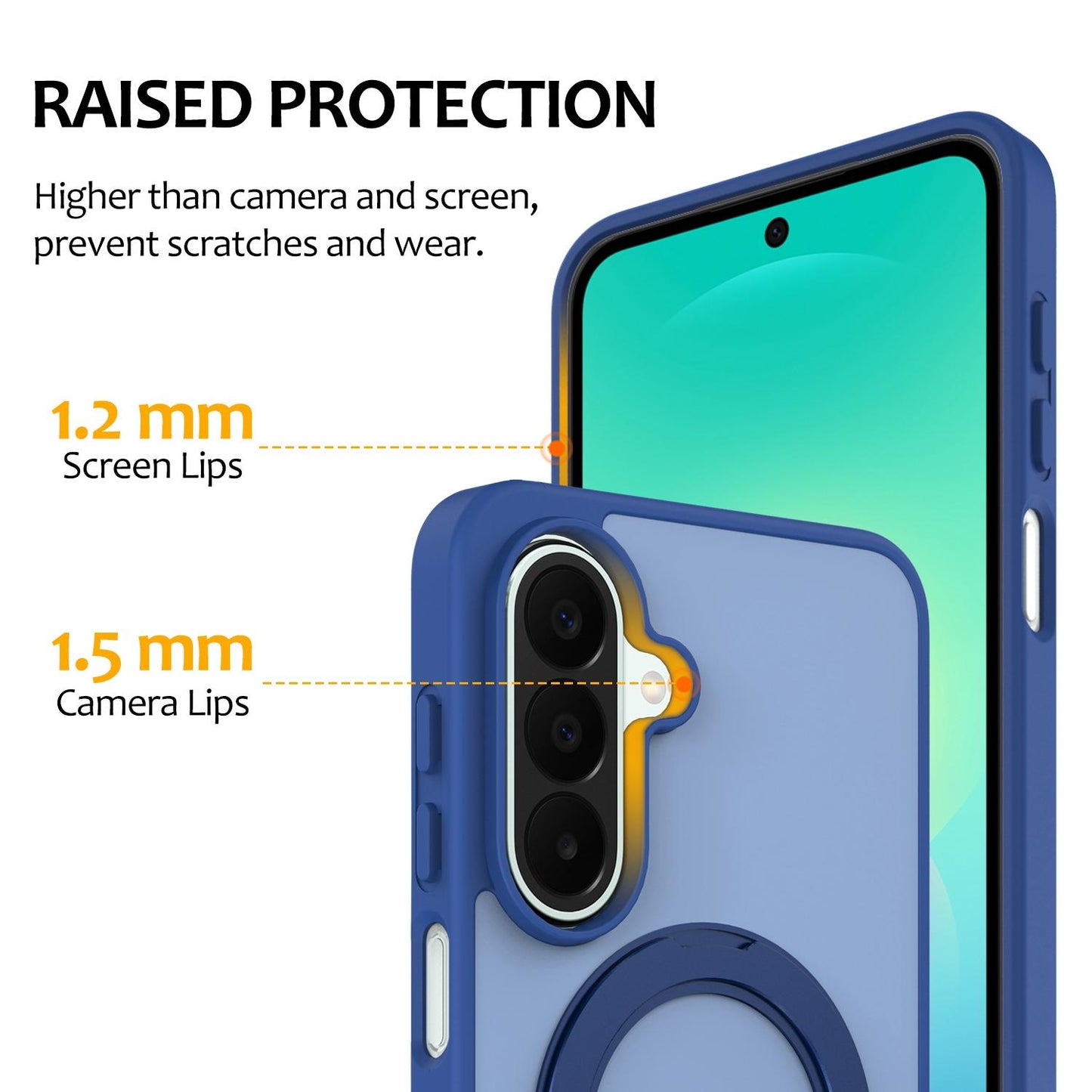 For Galaxy S26 5G Skin Feel Revolving Kickstand Magnetic Phone Case(Blue)
