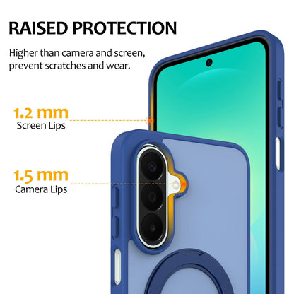 For Galaxy S26 5G Skin Feel Revolving Kickstand Magnetic Phone Case(Blue)