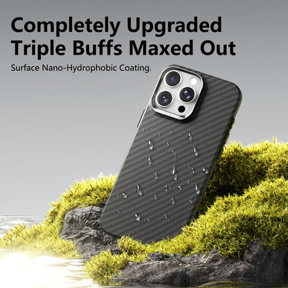 For iPhone 16 Pro ABEEL Lightweight Zero Feel Series Lyocell Fiber Water Adhesive Magnetic Phone Case - Little Fortune - EDA009989507D