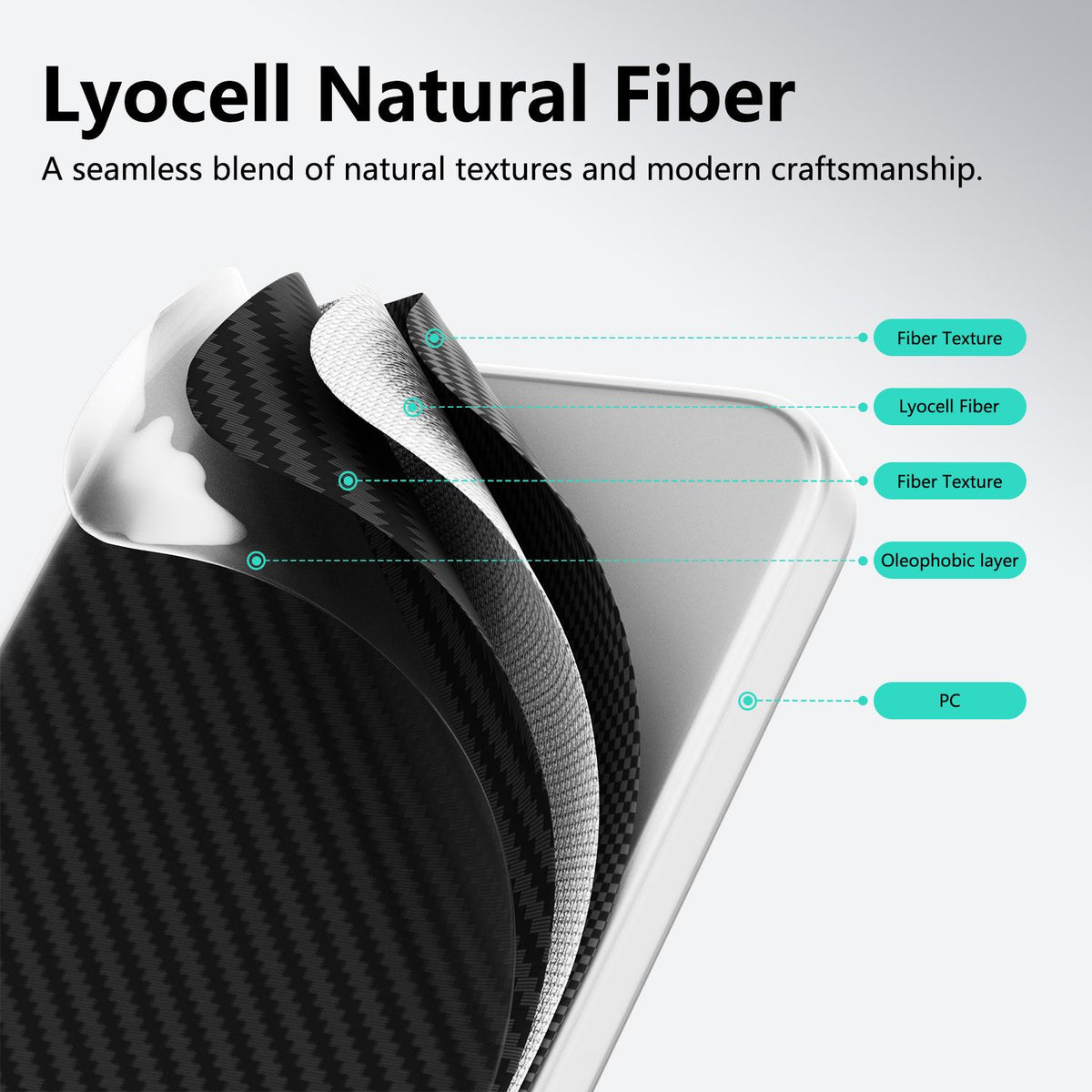 For iPhone 16 Pro ABEEL Lightweight Zero Feel Series Lyocell Fiber Water Adhesive Magnetic Phone Case - Goldfish - EDA009989507E