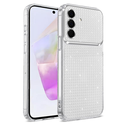 For Galaxy A27 5G / M47 5G Sparkling Diamond Glitter Airbag Phone Case - White - EDA009989805A