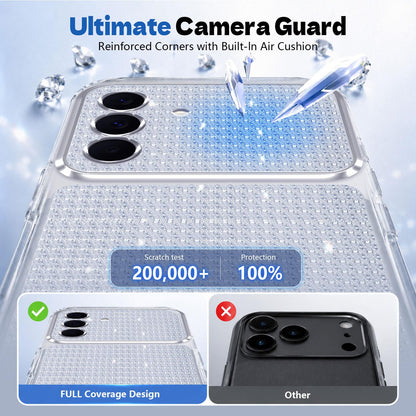 For Galaxy A27 5G / M47 5G Sparkling Diamond Glitter Airbag Phone Case - White - EDA009989805A