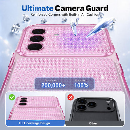 For Galaxy A27 5G / M47 5G Sparkling Diamond Glitter Airbag Phone Case - Pink - EDA009989805C