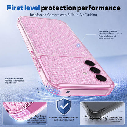 For Galaxy A27 5G / M47 5G Sparkling Diamond Glitter Airbag Phone Case - Pink - EDA009989805C