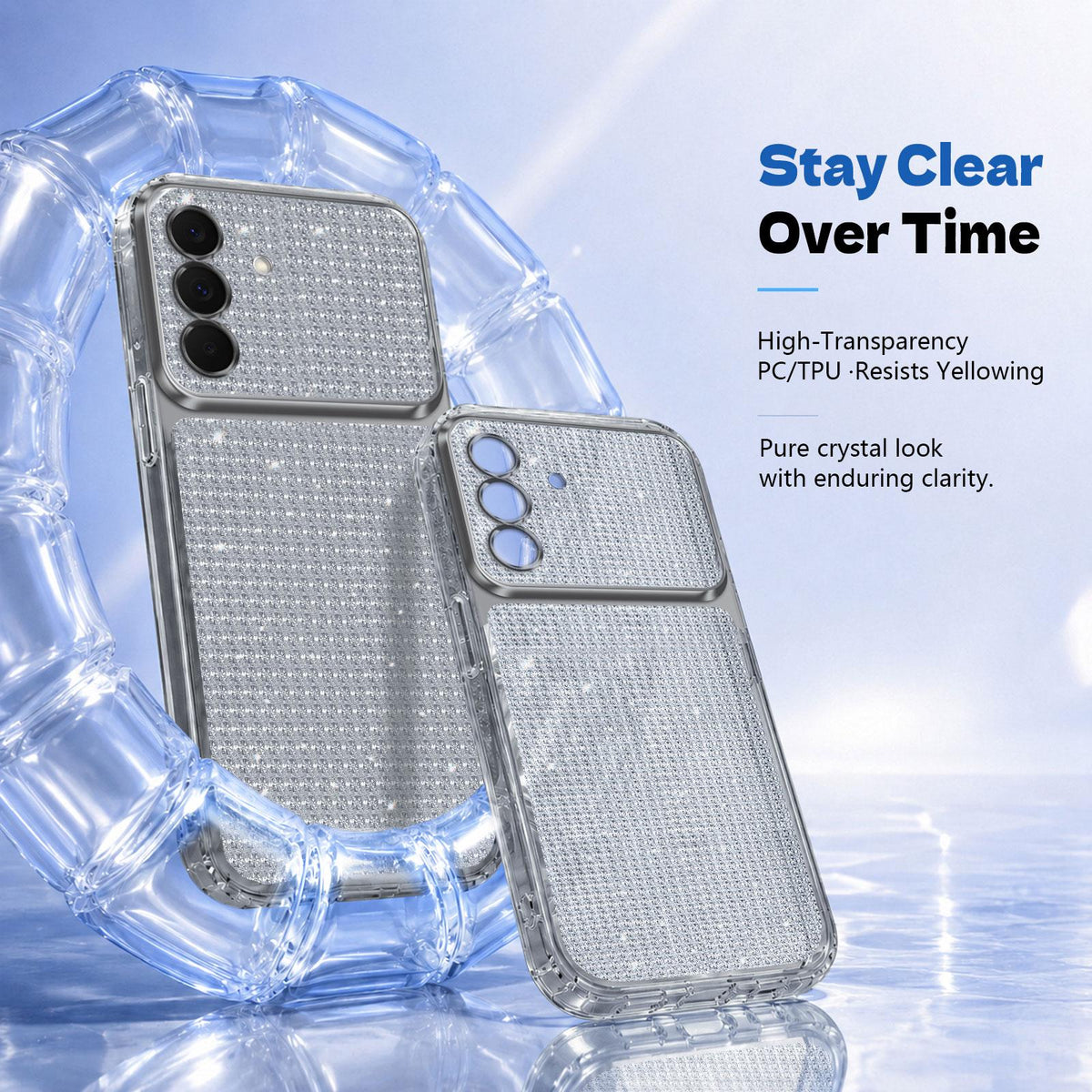 For Galaxy A27 5G / M47 5G Sparkling Diamond Glitter Airbag Phone Case - Black - EDA009989805D