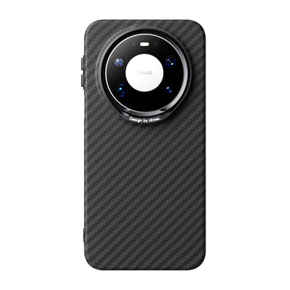 For Huawei Mate 80 Pro Max ABEEL Lightweight Zero Feel Series Lyocell Fiber Water Adhesive Magnetic Phone Case - Carbon Fiber Black - EDA009990401A