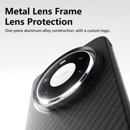For Huawei Mate 80 Pro Max ABEEL Lightweight Zero Feel Series Lyocell Fiber Water Adhesive Magnetic Phone Case - Carbon Fiber Black - EDA009990401A